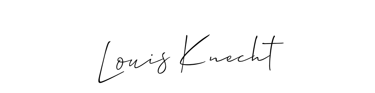 Use a signature maker to create a handwritten signature online. With this signature software, you can design (Allison_Script) your own signature for name Louis Knecht. Louis Knecht signature style 2 images and pictures png