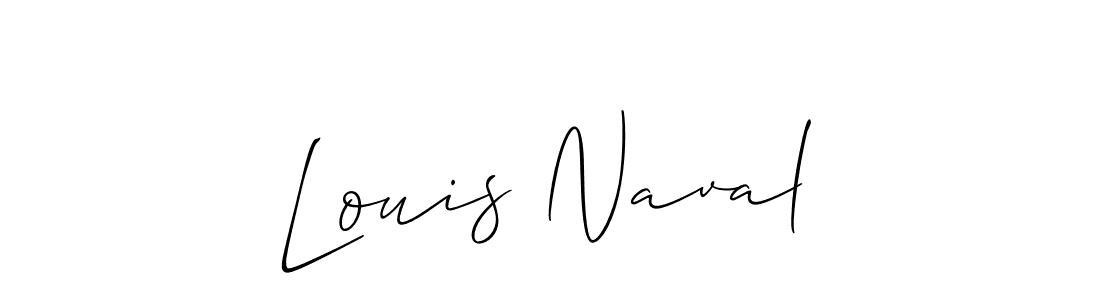 Design your own signature with our free online signature maker. With this signature software, you can create a handwritten (Allison_Script) signature for name Louis Naval. Louis Naval signature style 2 images and pictures png