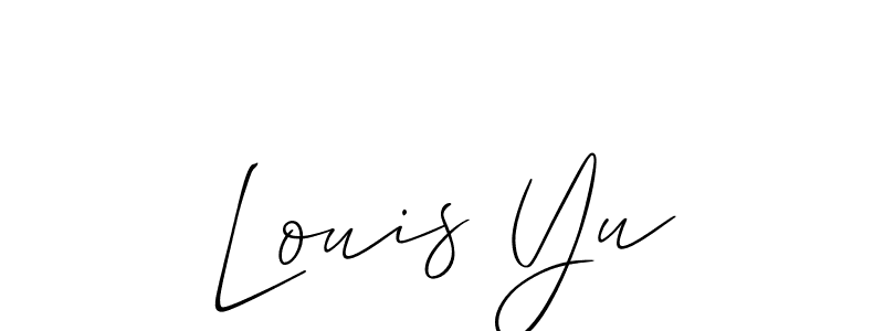How to Draw Louis Yu signature style? Allison_Script is a latest design signature styles for name Louis Yu. Louis Yu signature style 2 images and pictures png