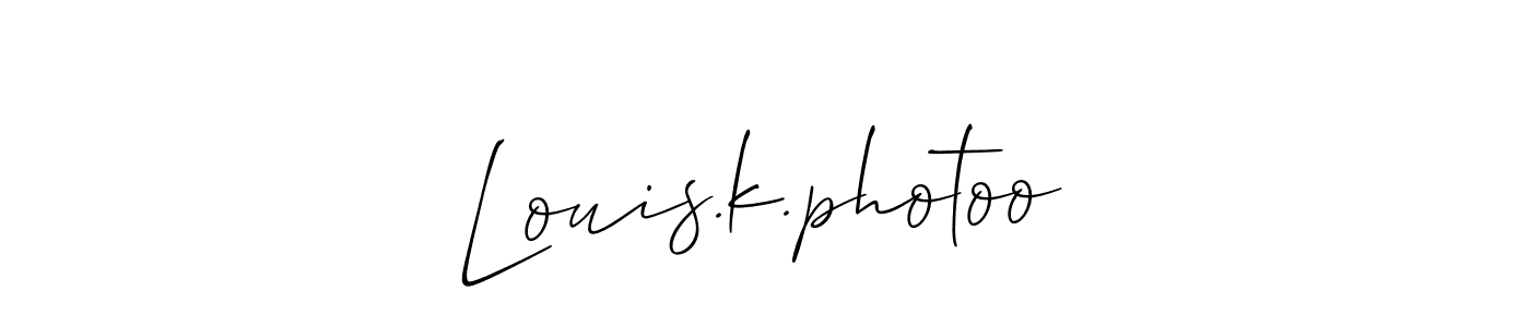 This is the best signature style for the Louis.k.photoo name. Also you like these signature font (Allison_Script). Mix name signature. Louis.k.photoo signature style 2 images and pictures png