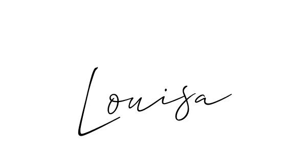 Louisa stylish signature style. Best Handwritten Sign (Allison_Script) for my name. Handwritten Signature Collection Ideas for my name Louisa. Louisa signature style 2 images and pictures png