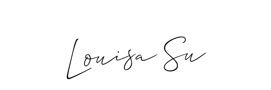 Make a beautiful signature design for name Louisa Su. With this signature (Allison_Script) style, you can create a handwritten signature for free. Louisa Su signature style 2 images and pictures png