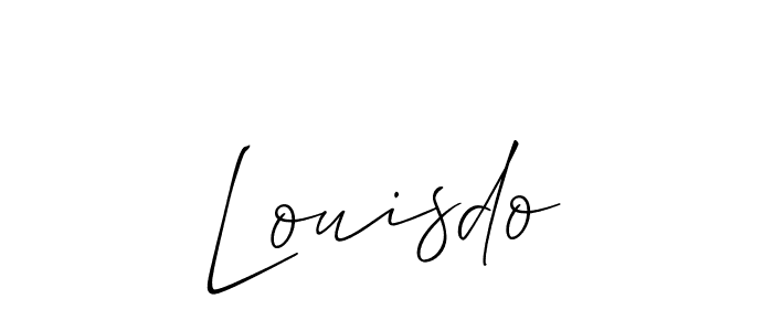 How to make Louisdo name signature. Use Allison_Script style for creating short signs online. This is the latest handwritten sign. Louisdo signature style 2 images and pictures png
