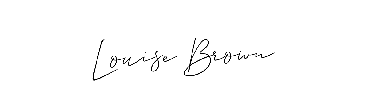 You should practise on your own different ways (Allison_Script) to write your name (Louise Brown) in signature. don't let someone else do it for you. Louise Brown signature style 2 images and pictures png