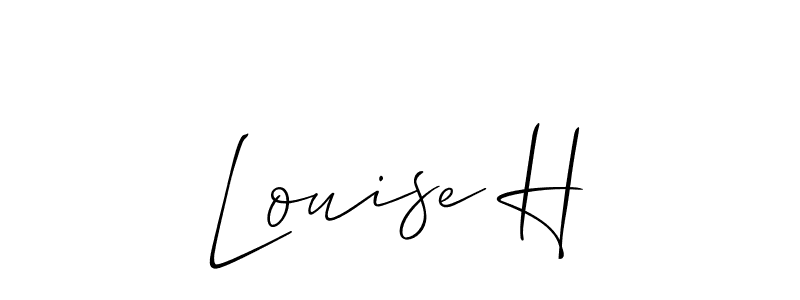 Use a signature maker to create a handwritten signature online. With this signature software, you can design (Allison_Script) your own signature for name Louise H. Louise H signature style 2 images and pictures png