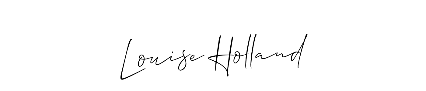 Make a short Louise Holland signature style. Manage your documents anywhere anytime using Allison_Script. Create and add eSignatures, submit forms, share and send files easily. Louise Holland signature style 2 images and pictures png
