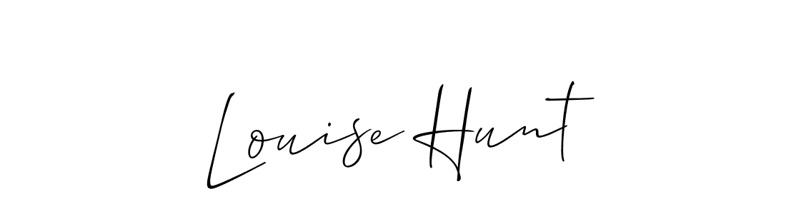 You should practise on your own different ways (Allison_Script) to write your name (Louise Hunt) in signature. don't let someone else do it for you. Louise Hunt signature style 2 images and pictures png
