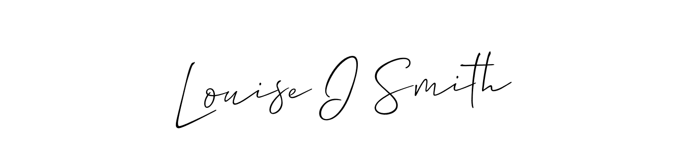 How to make Louise I Smith name signature. Use Allison_Script style for creating short signs online. This is the latest handwritten sign. Louise I Smith signature style 2 images and pictures png