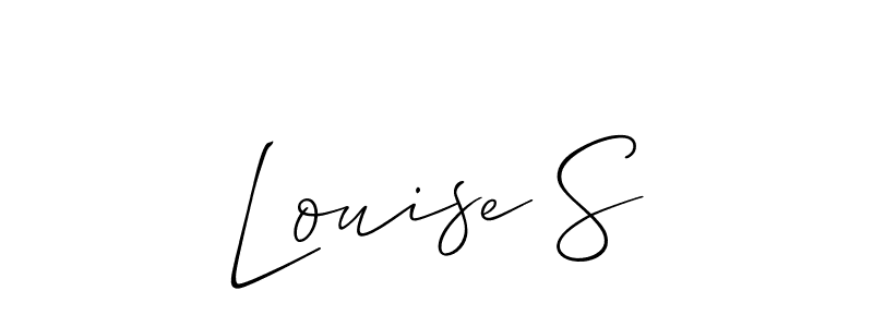 Use a signature maker to create a handwritten signature online. With this signature software, you can design (Allison_Script) your own signature for name Louise S. Louise S signature style 2 images and pictures png