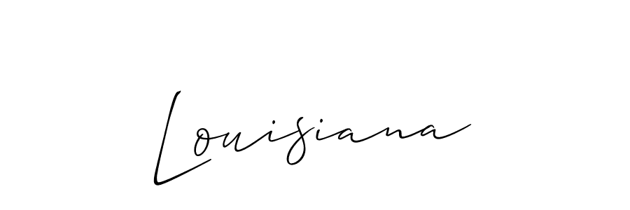Make a beautiful signature design for name Louisiana. With this signature (Allison_Script) style, you can create a handwritten signature for free. Louisiana signature style 2 images and pictures png