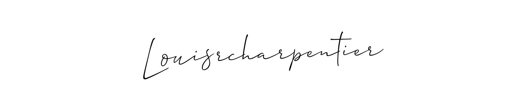 How to make Louisrcharpentier signature? Allison_Script is a professional autograph style. Create handwritten signature for Louisrcharpentier name. Louisrcharpentier signature style 2 images and pictures png