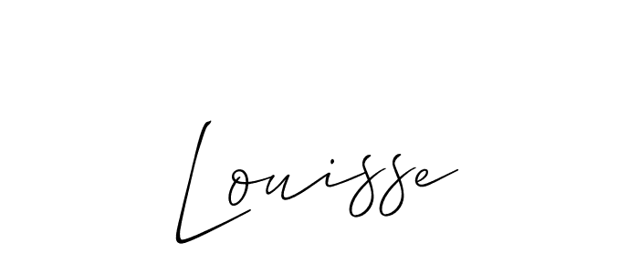 Allison_Script is a professional signature style that is perfect for those who want to add a touch of class to their signature. It is also a great choice for those who want to make their signature more unique. Get Louisse name to fancy signature for free. Louisse signature style 2 images and pictures png