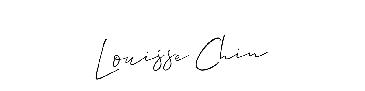 Similarly Allison_Script is the best handwritten signature design. Signature creator online .You can use it as an online autograph creator for name Louisse Chin. Louisse Chin signature style 2 images and pictures png
