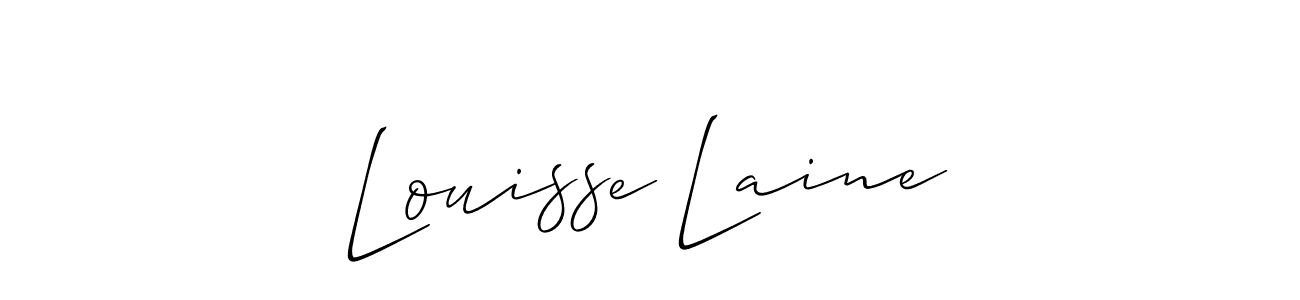 You should practise on your own different ways (Allison_Script) to write your name (Louisse Laine) in signature. don't let someone else do it for you. Louisse Laine signature style 2 images and pictures png