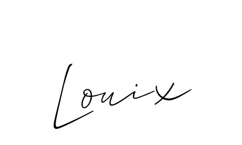 Create a beautiful signature design for name Louix. With this signature (Allison_Script) fonts, you can make a handwritten signature for free. Louix signature style 2 images and pictures png