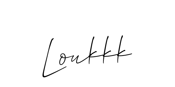 Also we have Loukkk name is the best signature style. Create professional handwritten signature collection using Allison_Script autograph style. Loukkk signature style 2 images and pictures png
