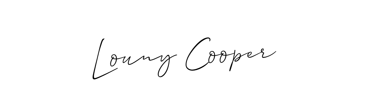 Similarly Allison_Script is the best handwritten signature design. Signature creator online .You can use it as an online autograph creator for name Louny Cooper. Louny Cooper signature style 2 images and pictures png