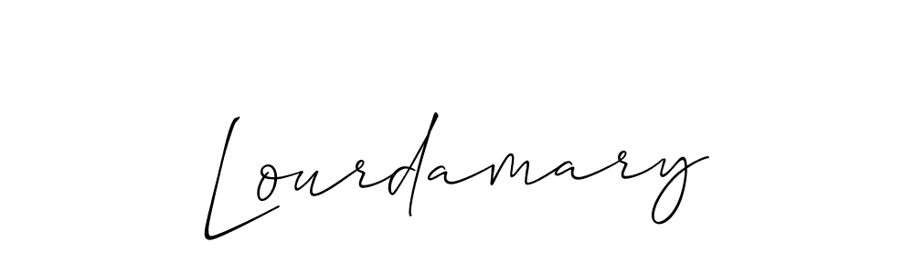 How to make Lourdamary name signature. Use Allison_Script style for creating short signs online. This is the latest handwritten sign. Lourdamary signature style 2 images and pictures png