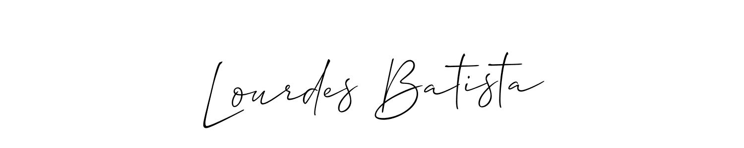 Design your own signature with our free online signature maker. With this signature software, you can create a handwritten (Allison_Script) signature for name Lourdes Batista. Lourdes Batista signature style 2 images and pictures png