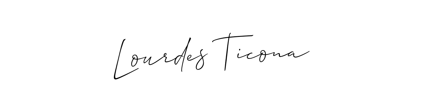 This is the best signature style for the Lourdes Ticona name. Also you like these signature font (Allison_Script). Mix name signature. Lourdes Ticona signature style 2 images and pictures png