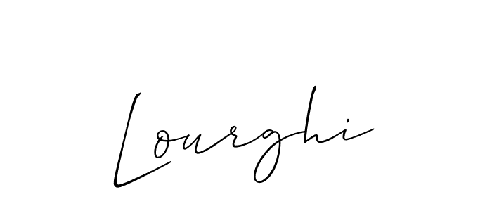 Create a beautiful signature design for name Lourghi. With this signature (Allison_Script) fonts, you can make a handwritten signature for free. Lourghi signature style 2 images and pictures png