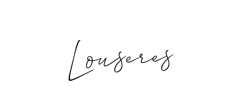 Make a beautiful signature design for name Louseres. With this signature (Allison_Script) style, you can create a handwritten signature for free. Louseres signature style 2 images and pictures png