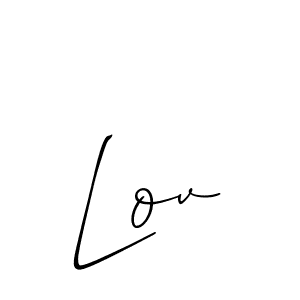 Create a beautiful signature design for name Lov. With this signature (Allison_Script) fonts, you can make a handwritten signature for free. Lov signature style 2 images and pictures png