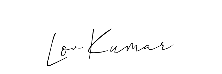 You should practise on your own different ways (Allison_Script) to write your name (Lov Kumar) in signature. don't let someone else do it for you. Lov Kumar signature style 2 images and pictures png