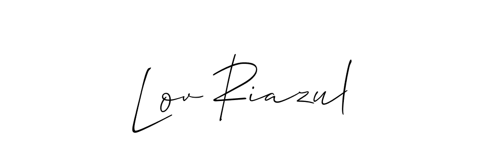 How to make Lov Riazul signature? Allison_Script is a professional autograph style. Create handwritten signature for Lov Riazul name. Lov Riazul signature style 2 images and pictures png