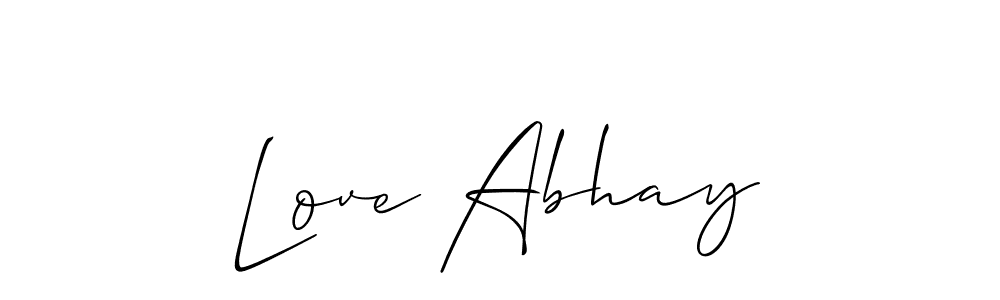 Allison_Script is a professional signature style that is perfect for those who want to add a touch of class to their signature. It is also a great choice for those who want to make their signature more unique. Get Love Abhay name to fancy signature for free. Love Abhay signature style 2 images and pictures png