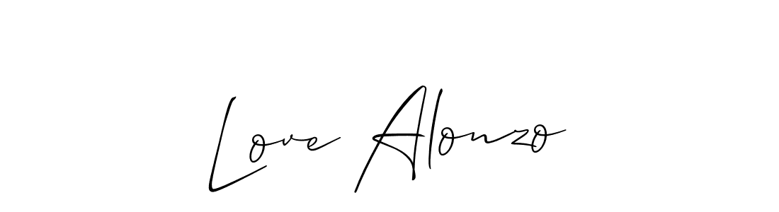 You should practise on your own different ways (Allison_Script) to write your name (Love Alonzo) in signature. don't let someone else do it for you. Love Alonzo signature style 2 images and pictures png