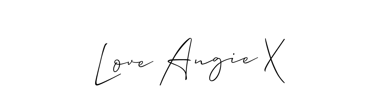 Check out images of Autograph of Love Angie X name. Actor Love Angie X Signature Style. Allison_Script is a professional sign style online. Love Angie X signature style 2 images and pictures png