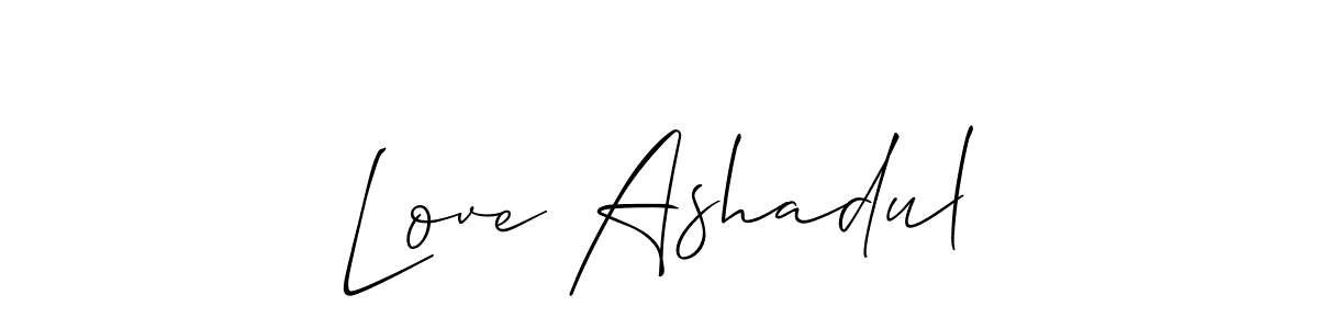How to make Love Ashadul signature? Allison_Script is a professional autograph style. Create handwritten signature for Love Ashadul name. Love Ashadul signature style 2 images and pictures png