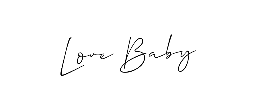 if you are searching for the best signature style for your name Love Baby. so please give up your signature search. here we have designed multiple signature styles  using Allison_Script. Love Baby signature style 2 images and pictures png