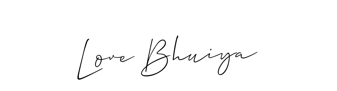 Make a short Love Bhuiya signature style. Manage your documents anywhere anytime using Allison_Script. Create and add eSignatures, submit forms, share and send files easily. Love Bhuiya signature style 2 images and pictures png