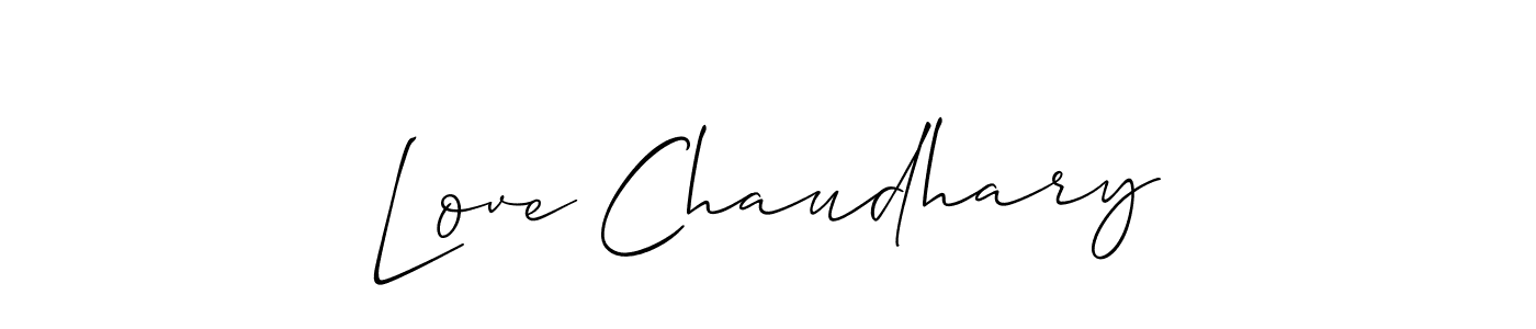 The best way (Allison_Script) to make a short signature is to pick only two or three words in your name. The name Love Chaudhary include a total of six letters. For converting this name. Love Chaudhary signature style 2 images and pictures png