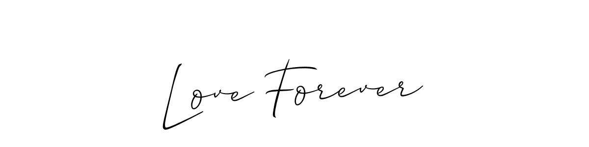 How to make Love Forever signature? Allison_Script is a professional autograph style. Create handwritten signature for Love Forever name. Love Forever signature style 2 images and pictures png