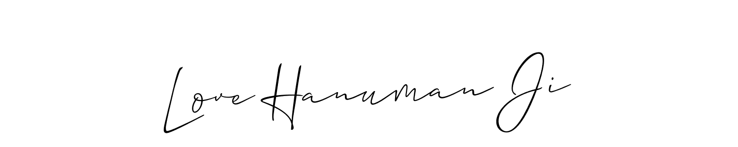 How to make Love Hanuman Ji signature? Allison_Script is a professional autograph style. Create handwritten signature for Love Hanuman Ji name. Love Hanuman Ji signature style 2 images and pictures png