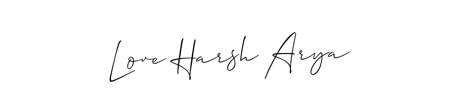 if you are searching for the best signature style for your name Love Harsh Arya. so please give up your signature search. here we have designed multiple signature styles  using Allison_Script. Love Harsh Arya signature style 2 images and pictures png