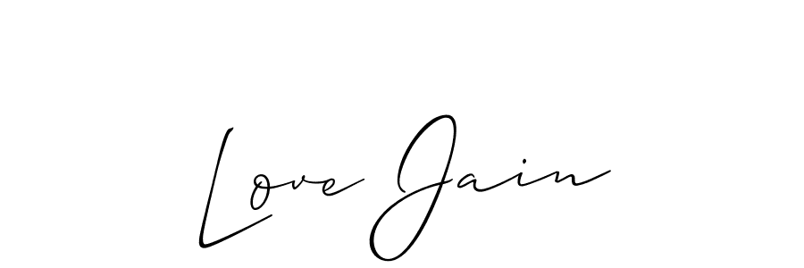 Also we have Love Jain name is the best signature style. Create professional handwritten signature collection using Allison_Script autograph style. Love Jain signature style 2 images and pictures png