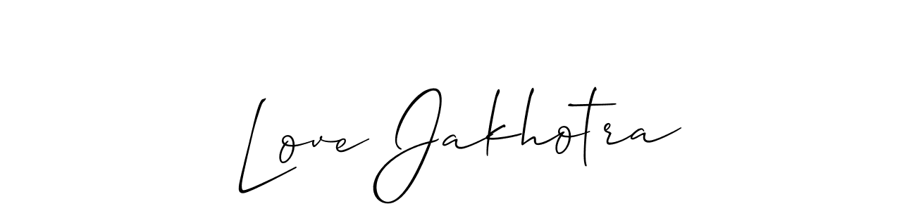 Similarly Allison_Script is the best handwritten signature design. Signature creator online .You can use it as an online autograph creator for name Love Jakhotra. Love Jakhotra signature style 2 images and pictures png