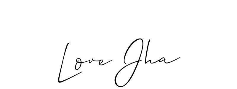 Best and Professional Signature Style for Love Jha. Allison_Script Best Signature Style Collection. Love Jha signature style 2 images and pictures png