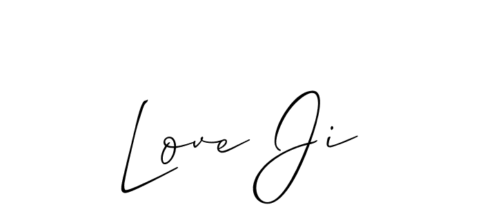 Allison_Script is a professional signature style that is perfect for those who want to add a touch of class to their signature. It is also a great choice for those who want to make their signature more unique. Get Love Ji name to fancy signature for free. Love Ji signature style 2 images and pictures png