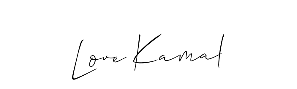 How to Draw Love Kamal signature style? Allison_Script is a latest design signature styles for name Love Kamal. Love Kamal signature style 2 images and pictures png