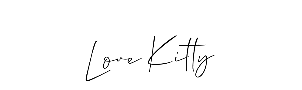 Love Kitty stylish signature style. Best Handwritten Sign (Allison_Script) for my name. Handwritten Signature Collection Ideas for my name Love Kitty. Love Kitty signature style 2 images and pictures png