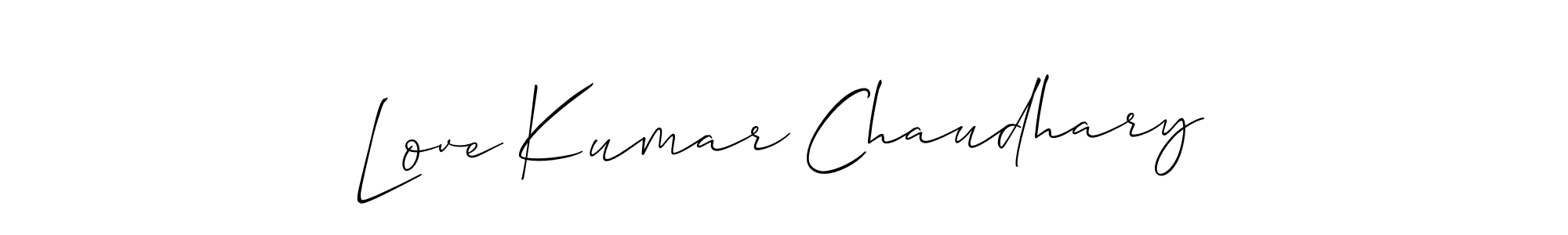 Use a signature maker to create a handwritten signature online. With this signature software, you can design (Allison_Script) your own signature for name Love Kumar Chaudhary. Love Kumar Chaudhary signature style 2 images and pictures png