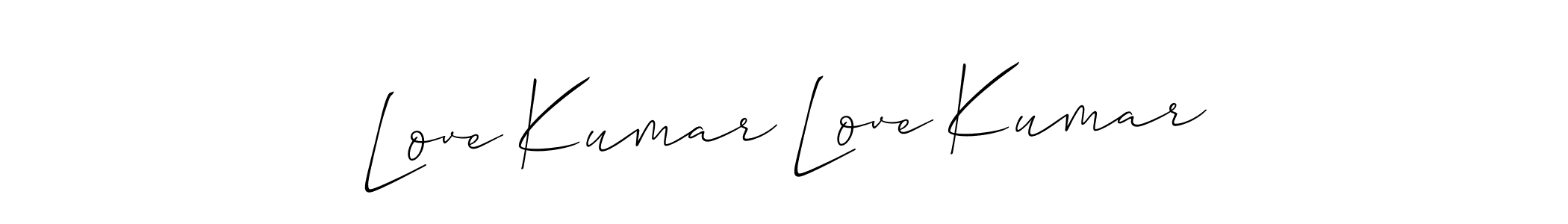 Also You can easily find your signature by using the search form. We will create Love Kumar Love Kumar name handwritten signature images for you free of cost using Allison_Script sign style. Love Kumar Love Kumar signature style 2 images and pictures png