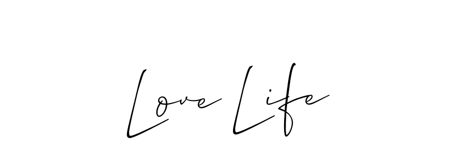 It looks lik you need a new signature style for name Love Life. Design unique handwritten (Allison_Script) signature with our free signature maker in just a few clicks. Love Life signature style 2 images and pictures png