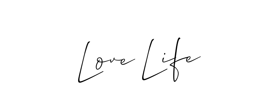 Create a beautiful signature design for name Love Life. With this signature (Allison_Script) fonts, you can make a handwritten signature for free. Love Life signature style 2 images and pictures png