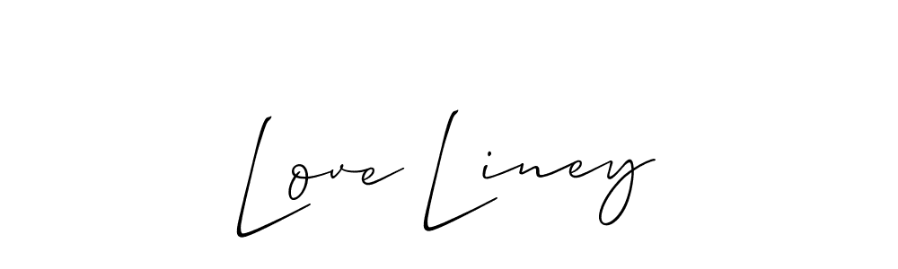 How to make Love Liney signature? Allison_Script is a professional autograph style. Create handwritten signature for Love Liney name. Love Liney signature style 2 images and pictures png